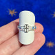 Enamelled silver rosary ring