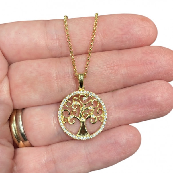 Collana Albero della vita Rami dorato