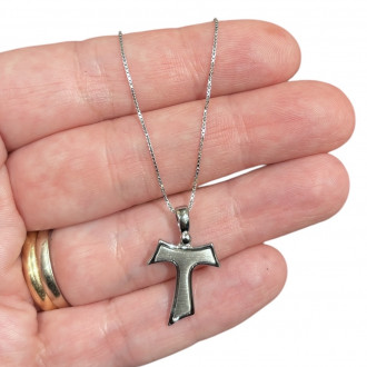 Tau Cross Pendant in Silver, Crosses in Silver and Gold 2