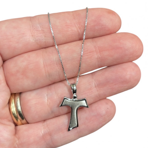 Croce Tau ciondolo in argento, Croci in argento e oro