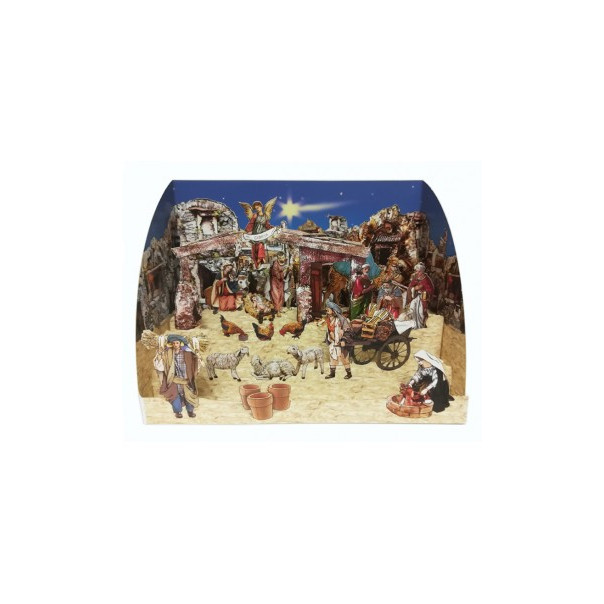 Paper nativity scene comet star