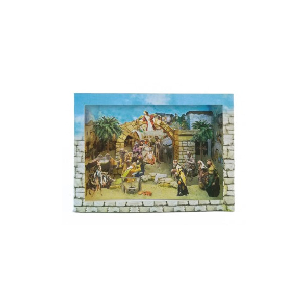 Oriental paper nativity scene