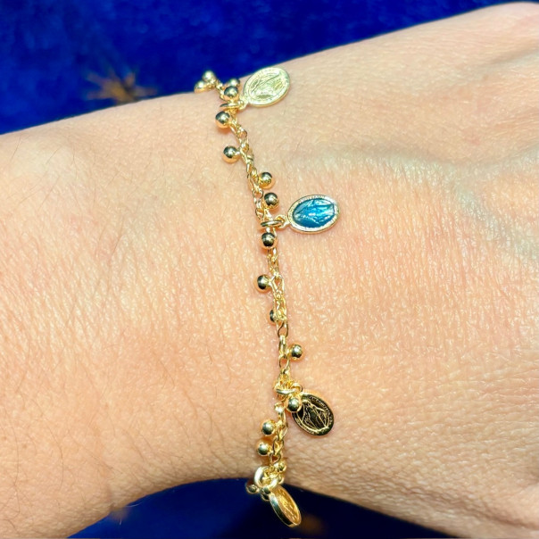 Bracciale charm miracolosa smalto