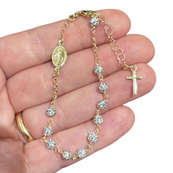 silver and cubic zirconia bracelet
