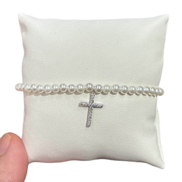 Bracciale perle e zirconi
