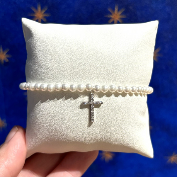 Bracciale perle e zirconi