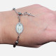 Heavy sterling silver rosary bracelet