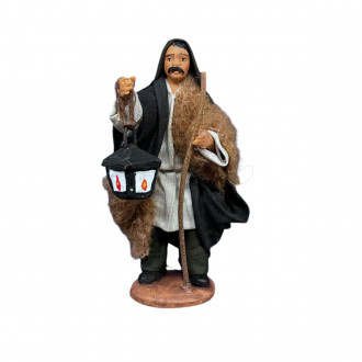 man with lantern