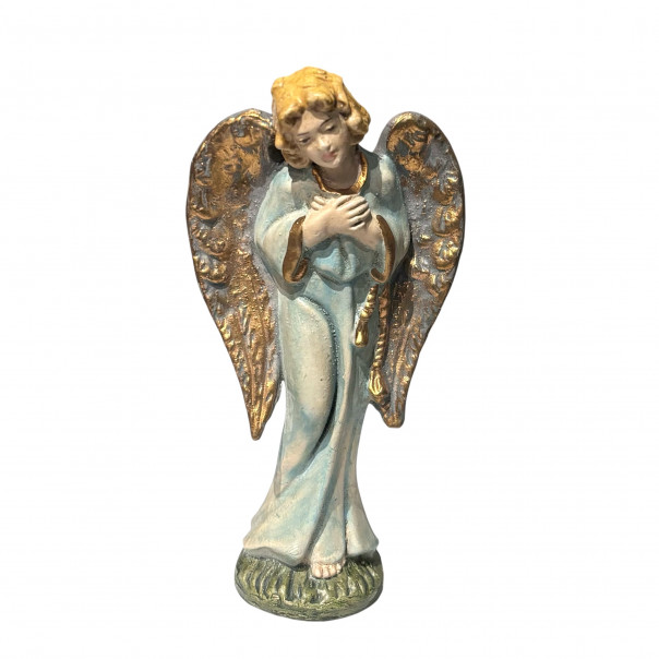 Standing angel papier-mâché nativity scene