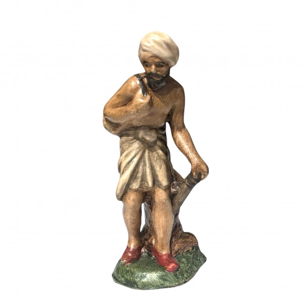 Camel driver papier-mâché nativity scene