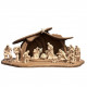 Kostner Nativity Scene 12 cm natural with hut