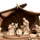 Kostner Nativity Scene 12 cm natural with hut