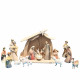 Presepe Leonardo completo con capanna cm 13