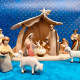 Presepe Leonardo completo con capanna cm 13