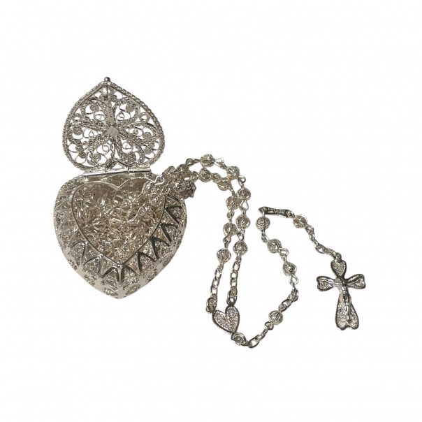 Rosary with filigree box