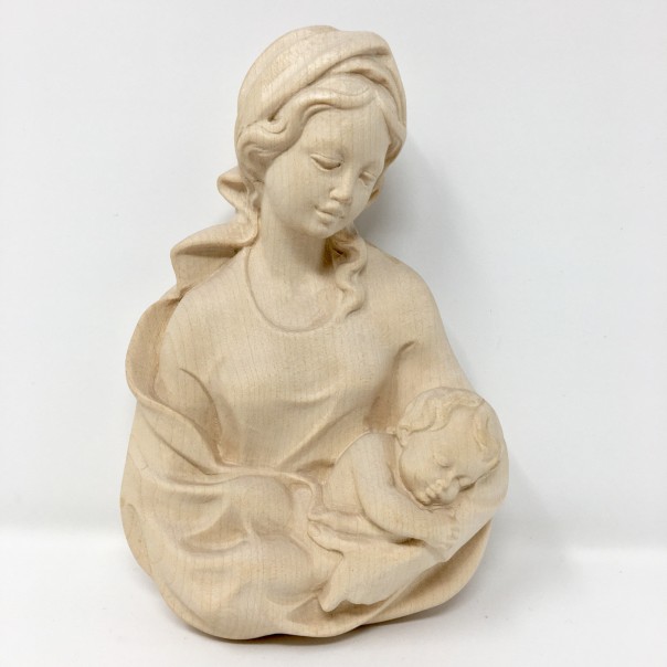 Madonna with Child relief natural 17 cm