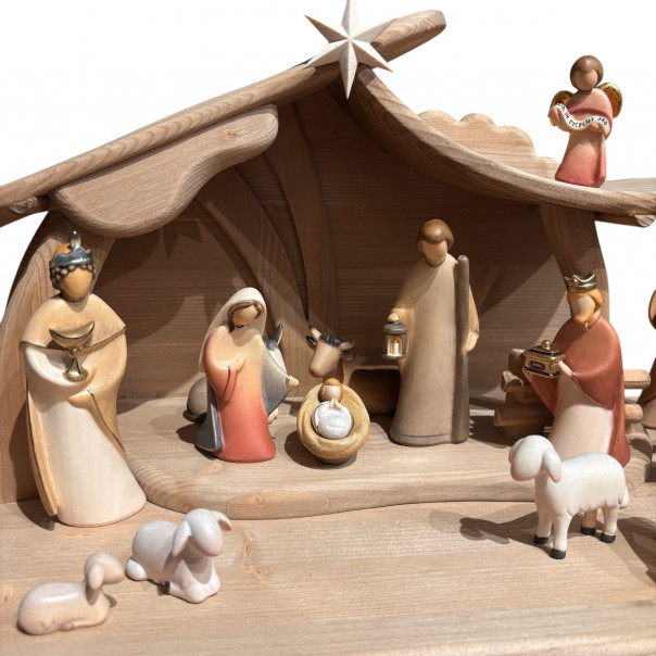 Presepe Leonardo completo con capanna...