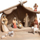 Presepe Leonardo completo con capanna cm 13