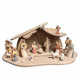 Presepe Leonardo completo con capanna cm 13