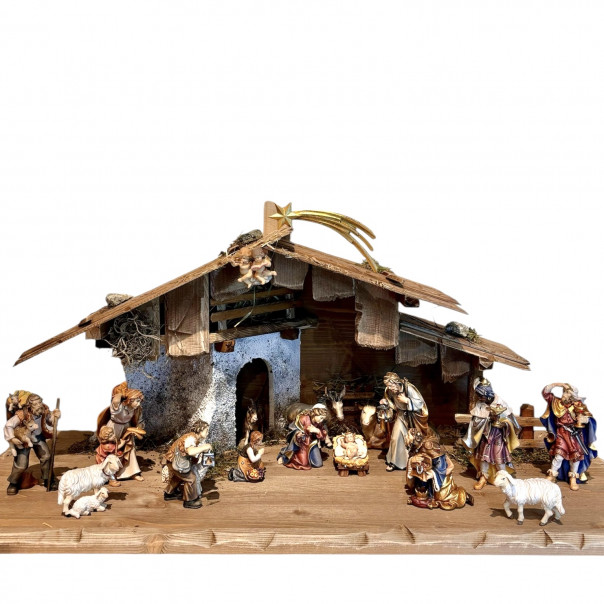 Capanna con presepe completo Rainell...
