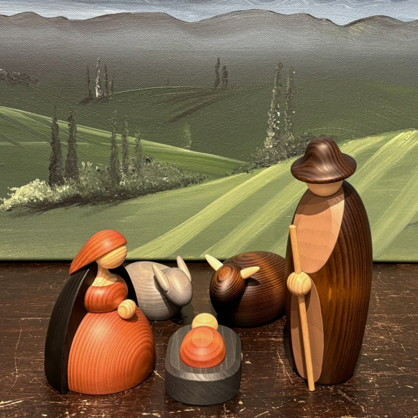 Presepe natività in legno Koheler cm 15