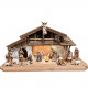 Complete nativity scene with Kostner light 9.5 cm