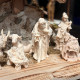 Miniature white maple nativity scene