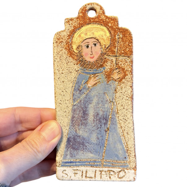 Saint Philip - Holy Card in Stoneware