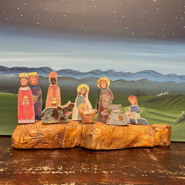 Presepio su legno