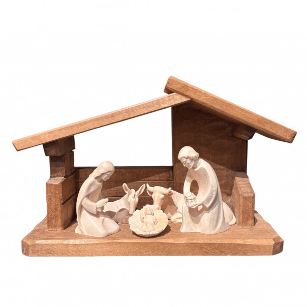 Leo Nativity Scene with Natural Hut