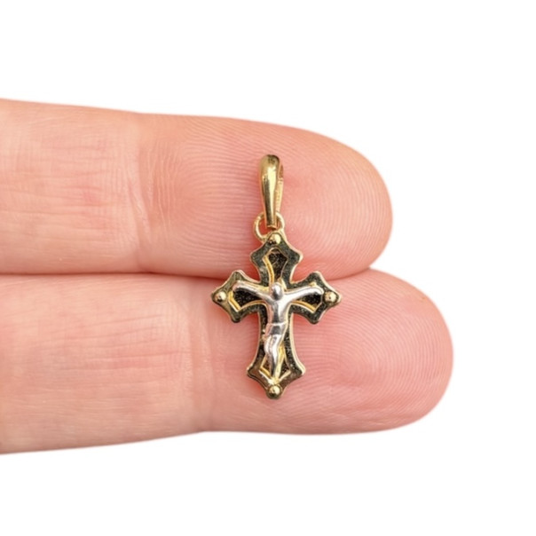 Crocefisso ciondolo in oro 18 carati