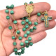 Malachite and gilded bronze rosary