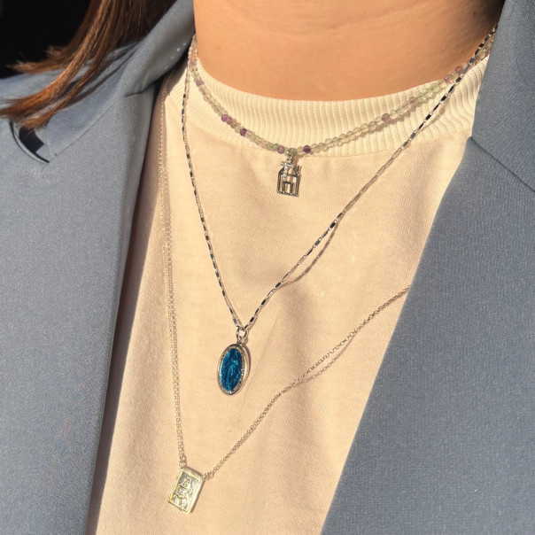 Aquamarine Living House Necklace