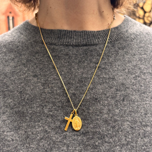 Miraculous Cross and Medal Necklace