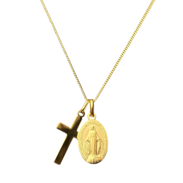 Miraculous Cross and Medal Necklace