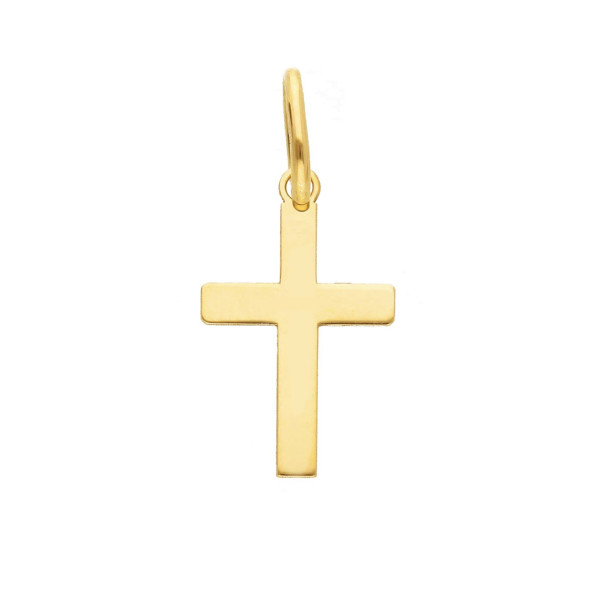 Simple gold plated silver cross with or without chain