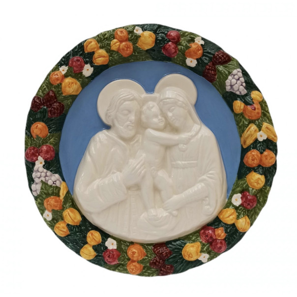 Sacra famiglia tipo Della Robbia