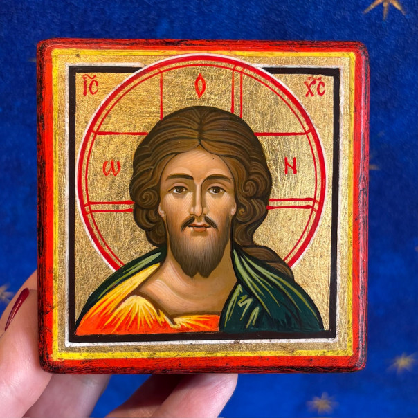 Hand-painted Christ Pantocrator