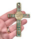 Crucifix Holy Face enameled bronze