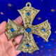Medieval enamelled bronze cross