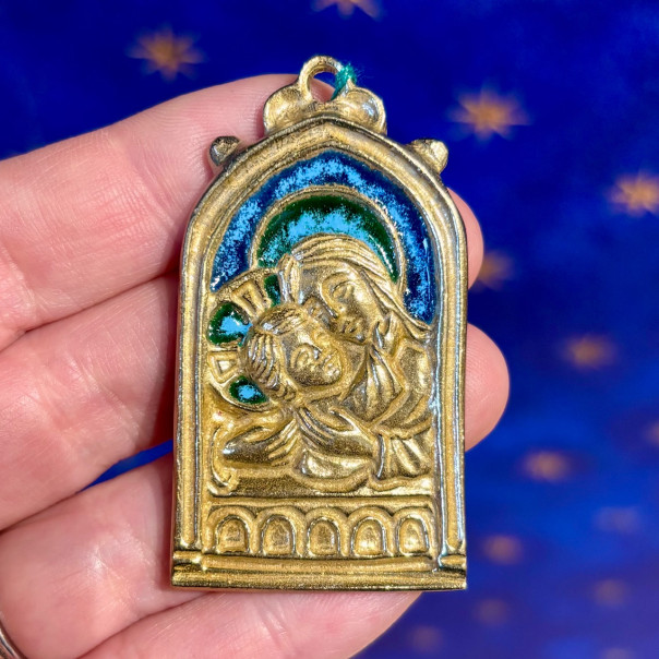 Madonnina con bambino in bronzo