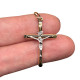 Traditional golden silver crucifix