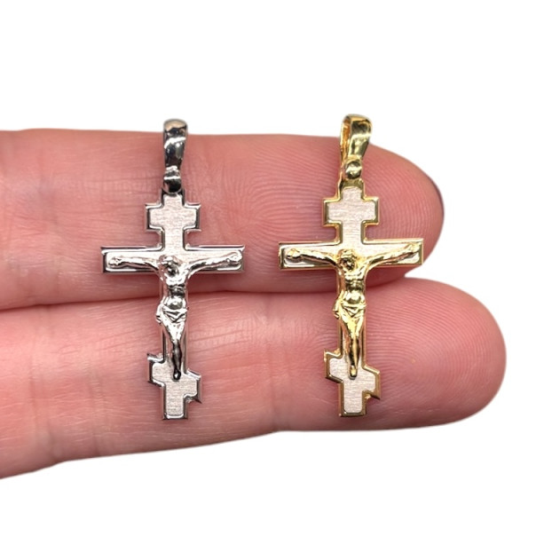 Orthodox cross on a 925 silver chain
