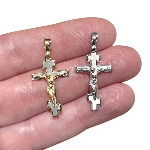 Orthodox cross shaped pendant