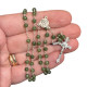 Silver and jade rosary. Silver cross and centerpiece.