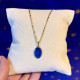 Collana Miracolosa  dorata smalto blu
