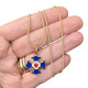 Collana Croce Sacro cuore smaltata