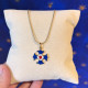 Collana Croce Sacro cuore smaltata