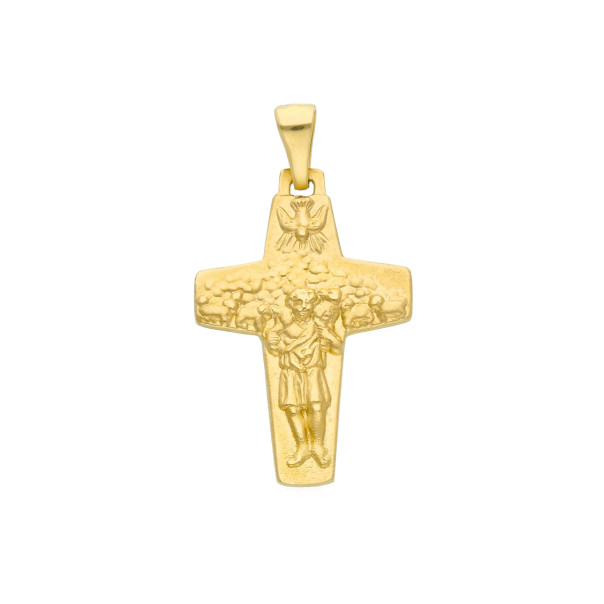 Croce Papa Francesco oro 18 kt