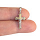 Two-tone trilobed crucifix